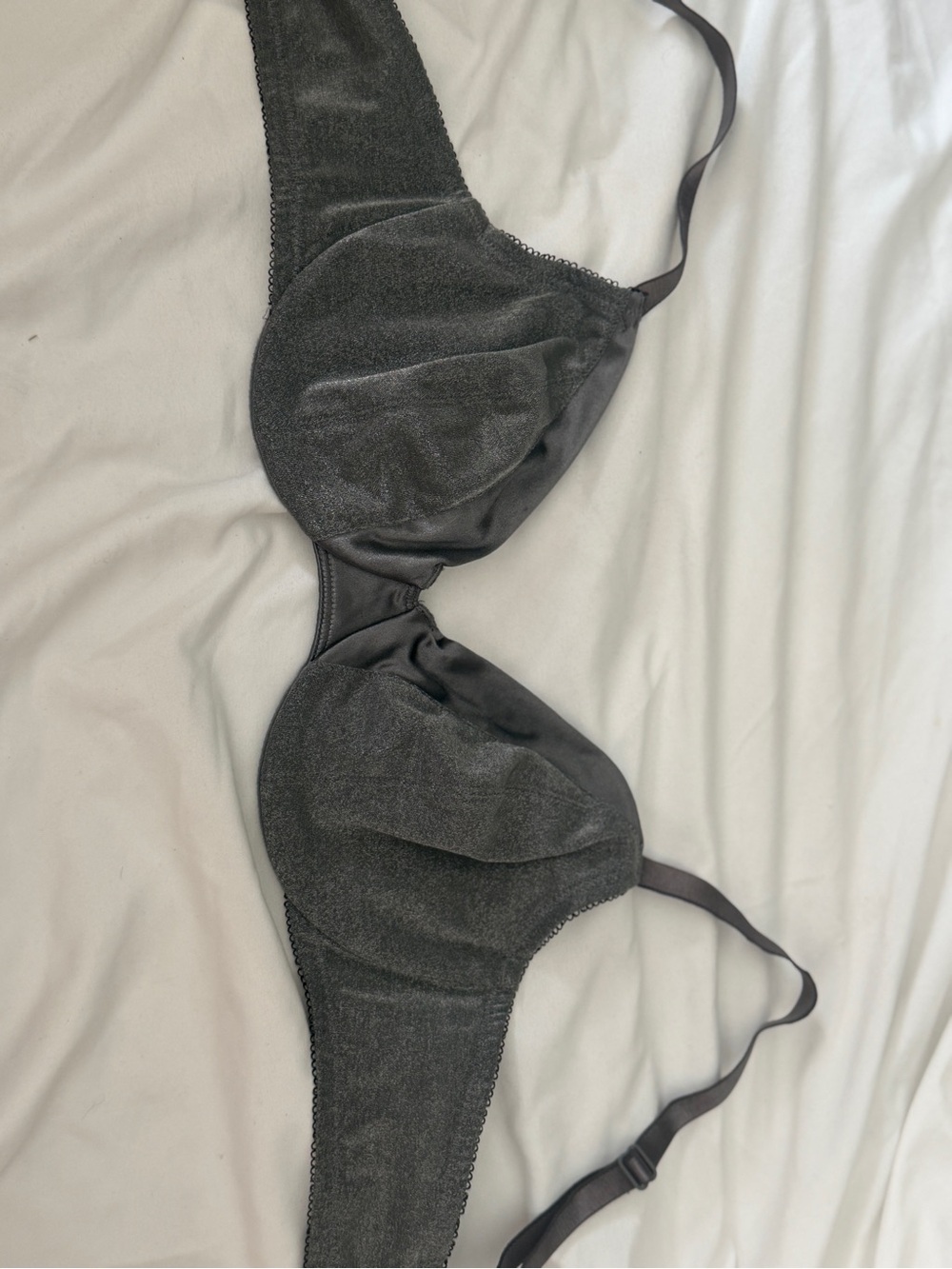 Vintage 80’s 90’s Parfait by Vanity Fair Charcoal Metallic Shimmer Bra 34C